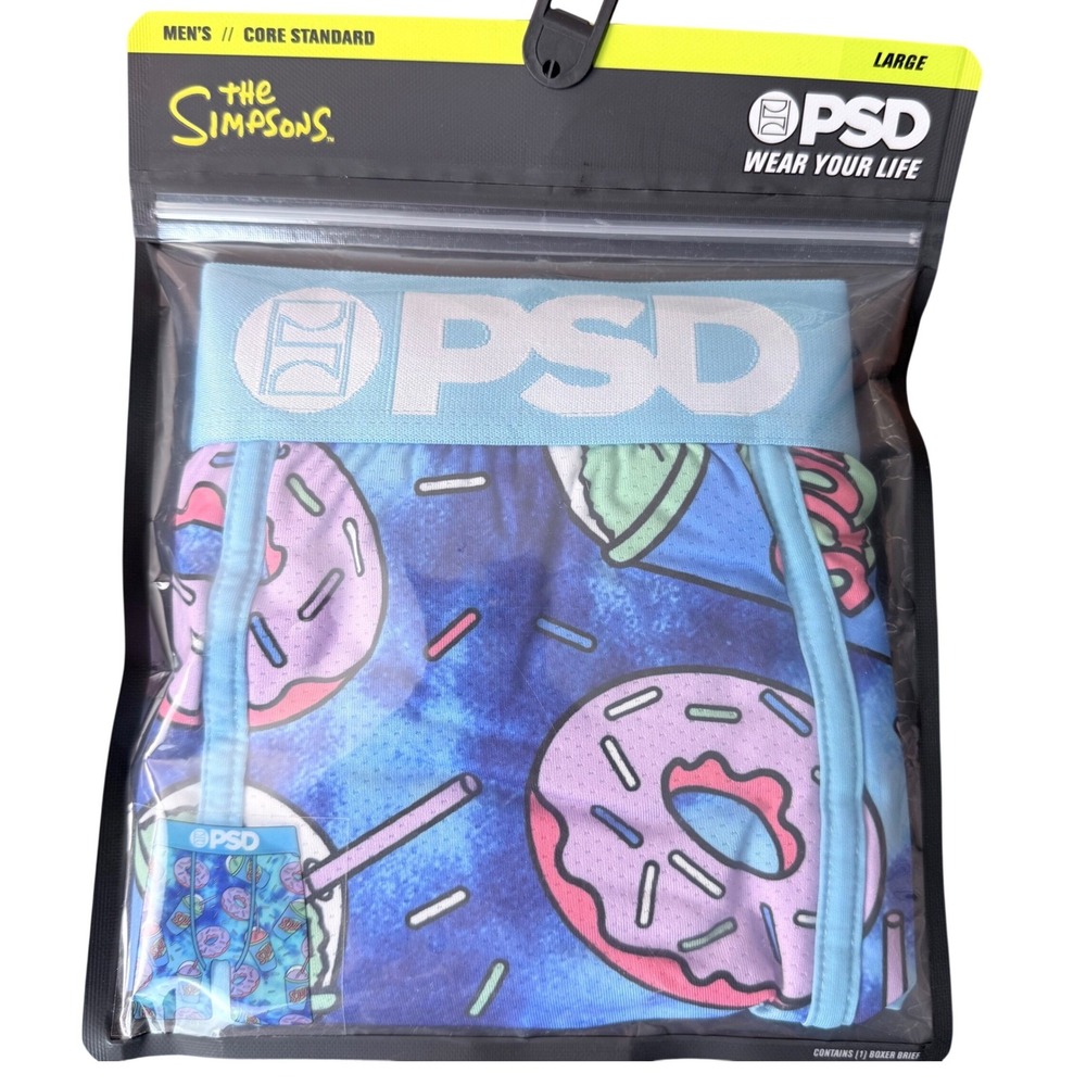 PSD Underwear Mens The Simpsons Slushie Time Donut Large New 125180147